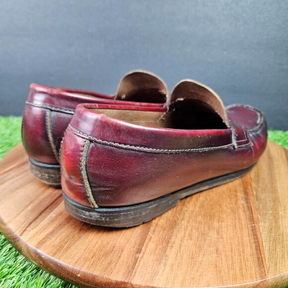 GH Bass Weejuns Logan Shoes Mens Size 9.5 D Burgundy Leather Penny Loafers main image 7